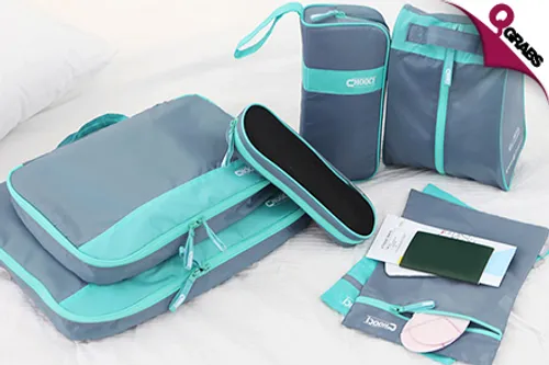 From QR69, Vacation Like a Pro with a 7-Piece Travel Organizer - Choose from 3 Colorful Sets! (Up to QR297 Value)